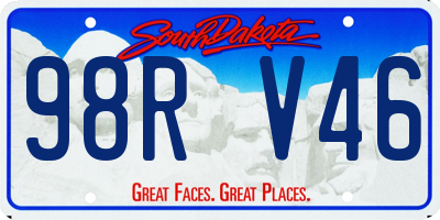 SD license plate 98RV46