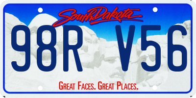 SD license plate 98RV56