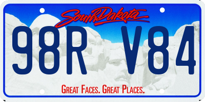 SD license plate 98RV84