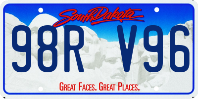 SD license plate 98RV96