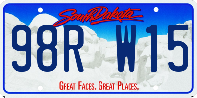 SD license plate 98RW15