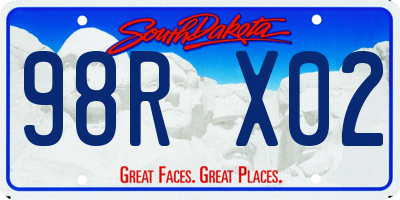 SD license plate 98RX02