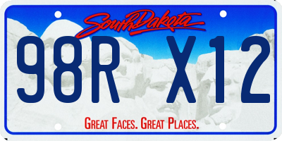 SD license plate 98RX12