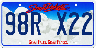 SD license plate 98RX22