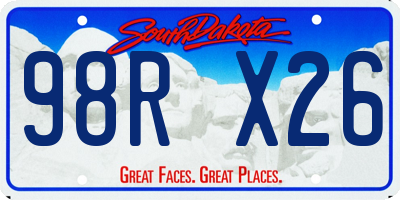 SD license plate 98RX26