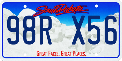 SD license plate 98RX56