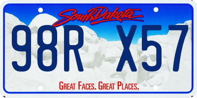 SD license plate 98RX57