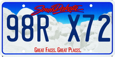 SD license plate 98RX72