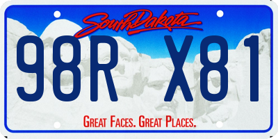 SD license plate 98RX81