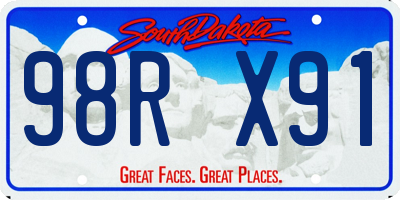 SD license plate 98RX91
