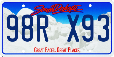 SD license plate 98RX93