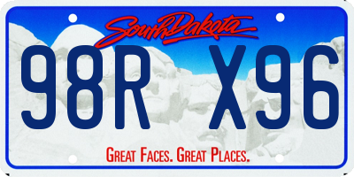SD license plate 98RX96