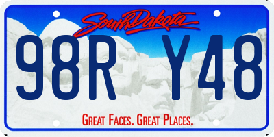 SD license plate 98RY48