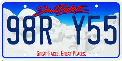 SD license plate 98RY55