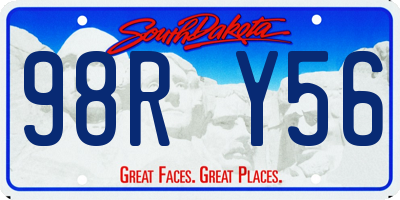 SD license plate 98RY56