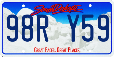 SD license plate 98RY59