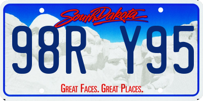 SD license plate 98RY95