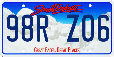 SD license plate 98RZ06