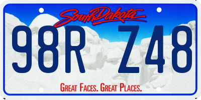 SD license plate 98RZ48