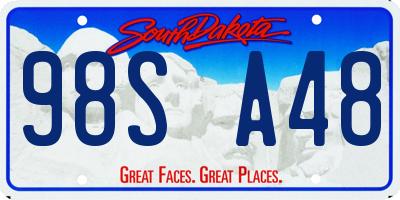SD license plate 98SA48