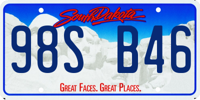 SD license plate 98SB46