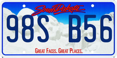 SD license plate 98SB56