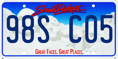 SD license plate 98SC05