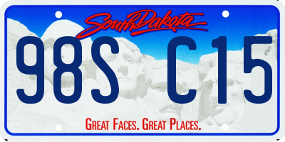 SD license plate 98SC15