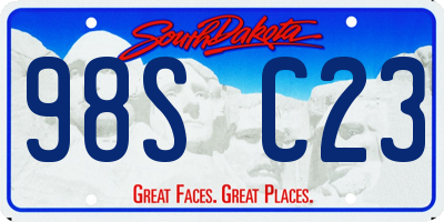 SD license plate 98SC23