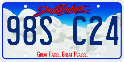 SD license plate 98SC24