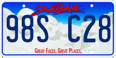 SD license plate 98SC28