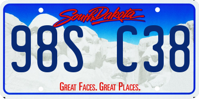 SD license plate 98SC38