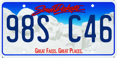 SD license plate 98SC46