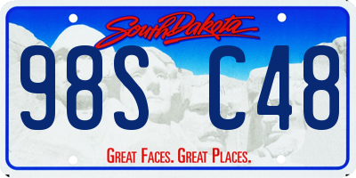 SD license plate 98SC48