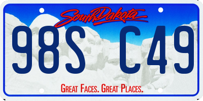 SD license plate 98SC49