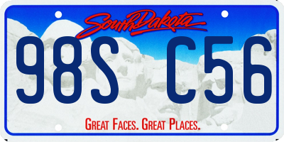 SD license plate 98SC56