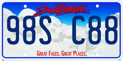SD license plate 98SC88