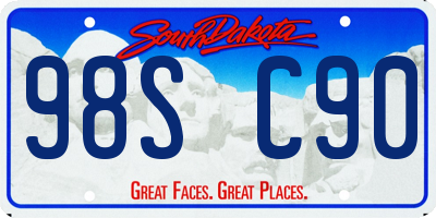 SD license plate 98SC90