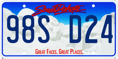 SD license plate 98SD24