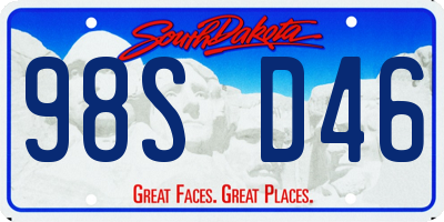 SD license plate 98SD46