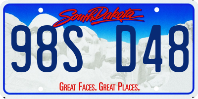 SD license plate 98SD48