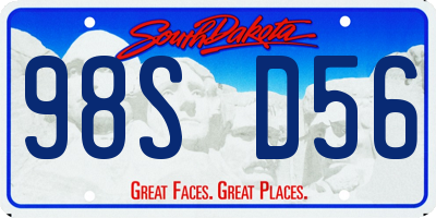 SD license plate 98SD56