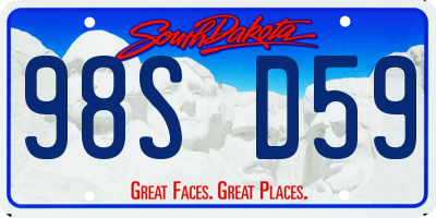 SD license plate 98SD59