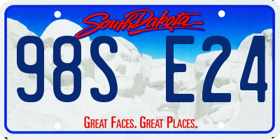 SD license plate 98SE24