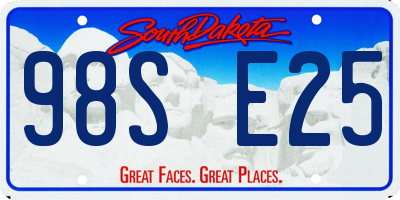 SD license plate 98SE25