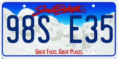 SD license plate 98SE35