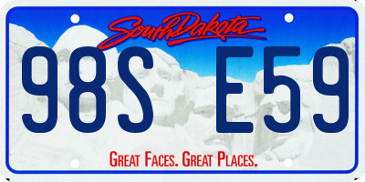 SD license plate 98SE59
