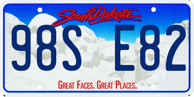 SD license plate 98SE82