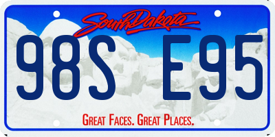 SD license plate 98SE95