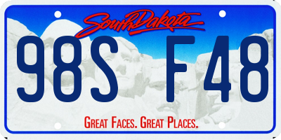 SD license plate 98SF48
